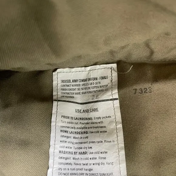 US Army Female Combat Camouflage Uniform Ripstop Trouser Sz 28" - Picture 2 of 5